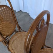 Set of 4 Mid-century Bentwood Cane Dining Chair, Thonet Style, 1970s Yugosl