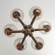 Vintage rustic chandelier wooden hanging lamp medieval style pendant light