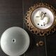 Round ceiling lamp in frosted glass art deco style