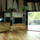 Vintage triptych barber mirror 24X58cm