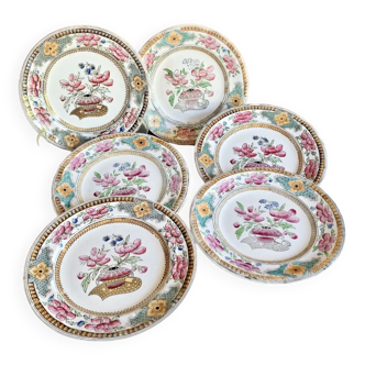 6 old Lunéville dessert plates, China model