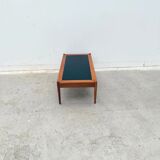 Scandinavian coffee table in teak and black formica, 1960.