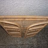 Rattan and wicker folding shelf