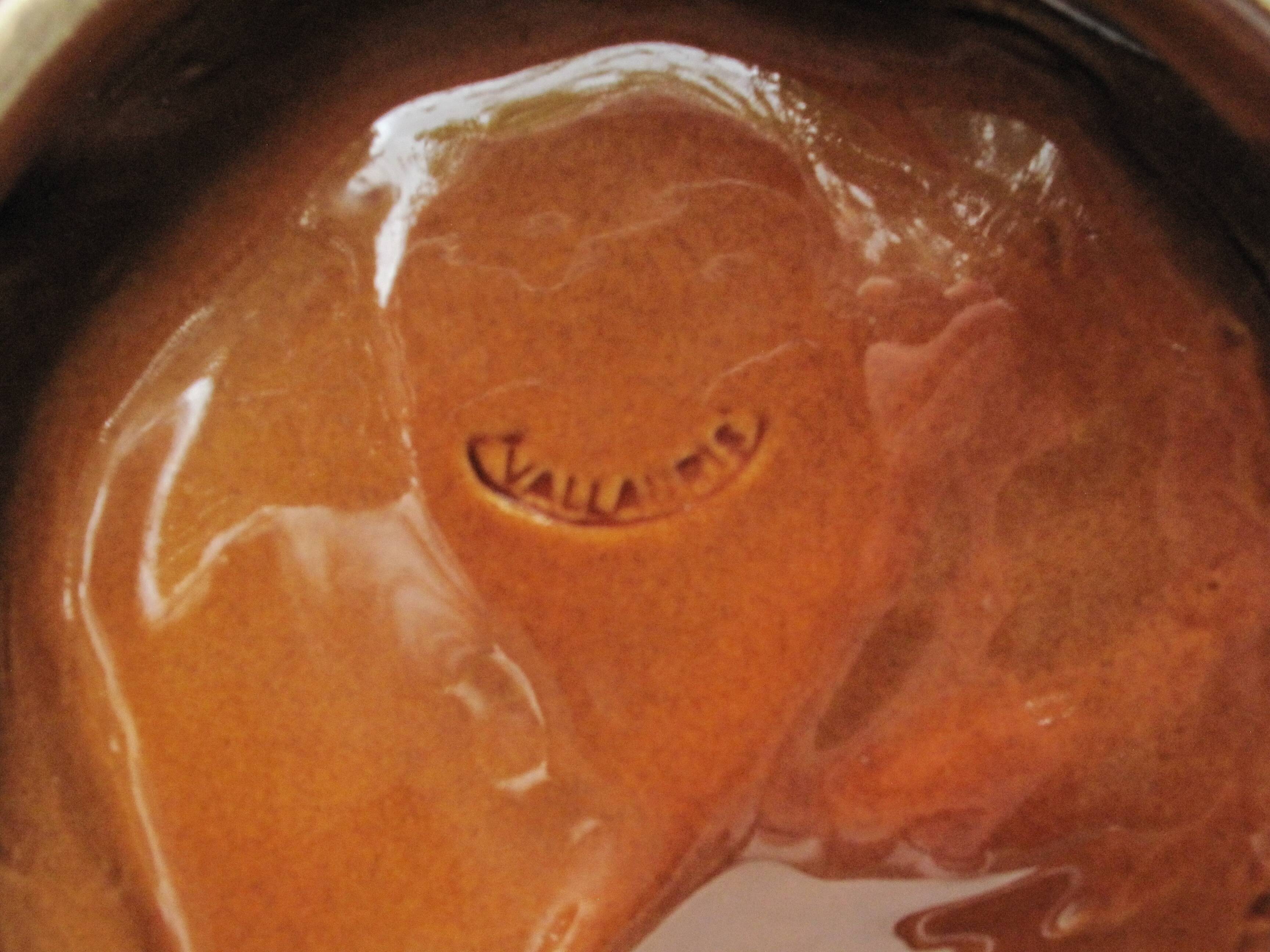 Vallauris vintage ceramic leaf pocket tray