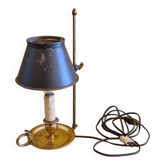 French Brass Bouillotte Lamp, Late 19th Century
