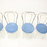 1980s Set of Four Chrome Dining Chairs, Italy