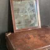 Antique mercury mirror in wood, late 19th century