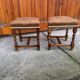 2 tabourets en bois tourné, 1950
