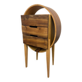 Oval wooden commode by Kreatippcci Studio