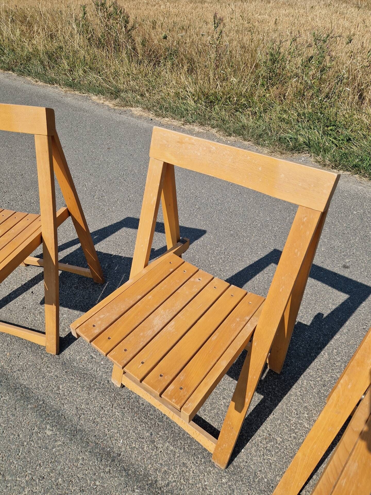 Set of 4 folding chairs by Aldo Jacober
