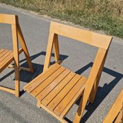 4 chaises pliantes par Aldo Jacober