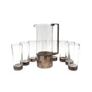 Hollywood Regency silverplate cocktail set, Italy 1970s