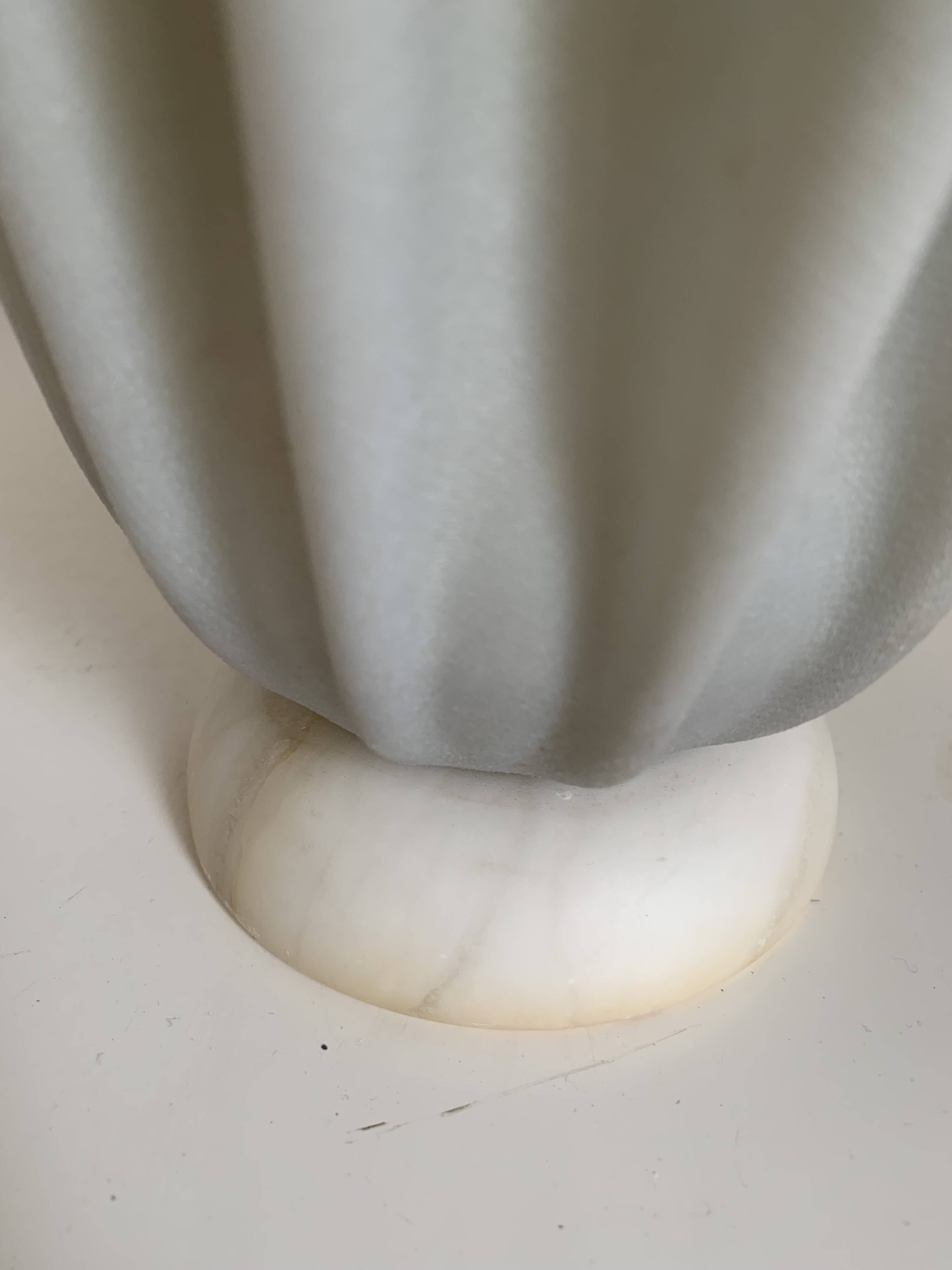 Vintage 1970s Georgia Jacob Athena Mouse Grey Draped Lamp - 50cm