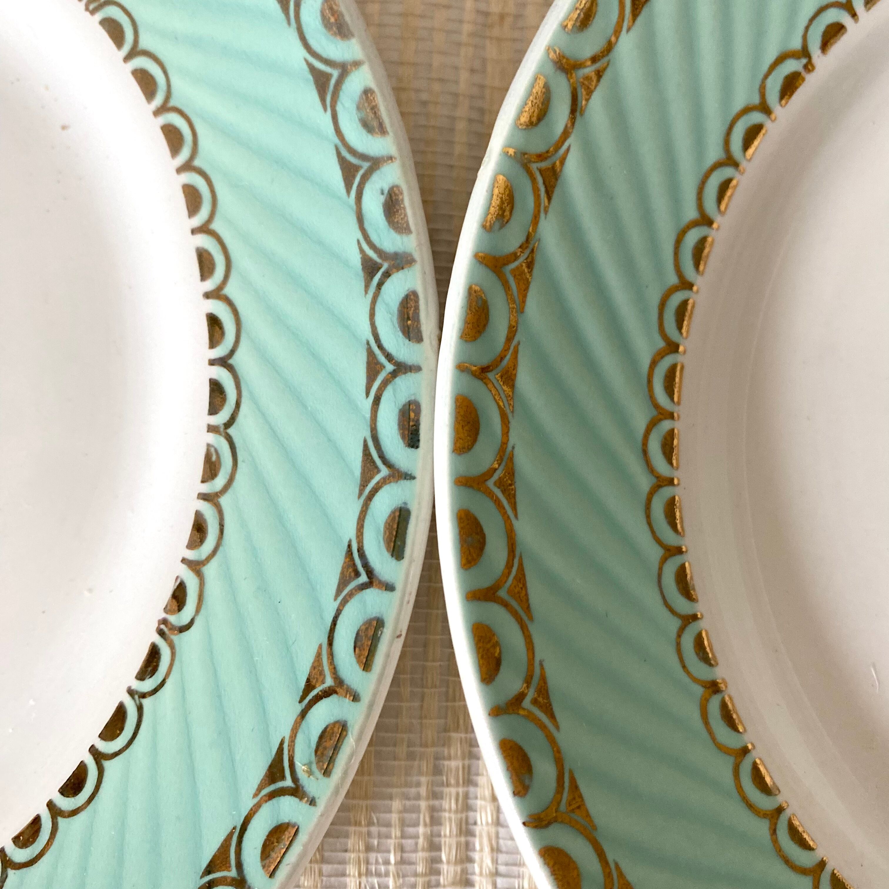 Vintage bird dessert plates