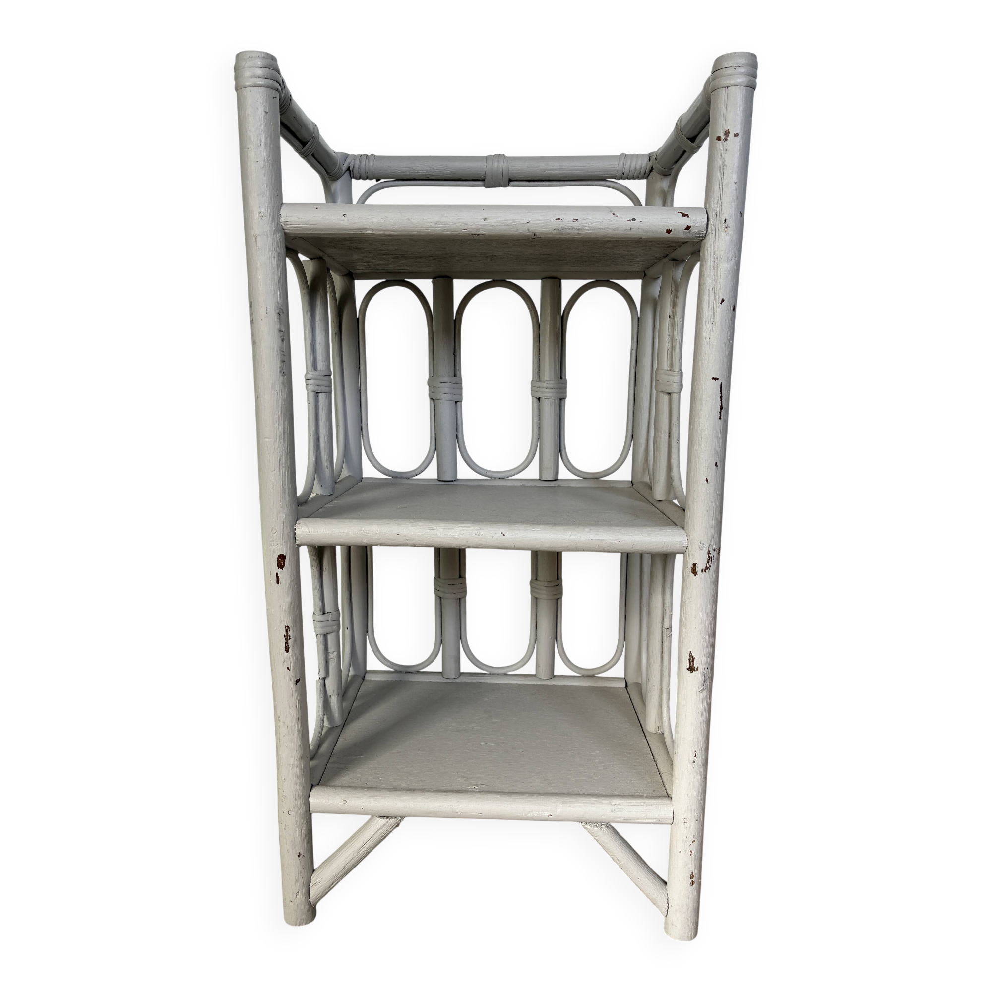 1970s rattan shelf