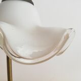 1960s brass and glass table lamp vintage