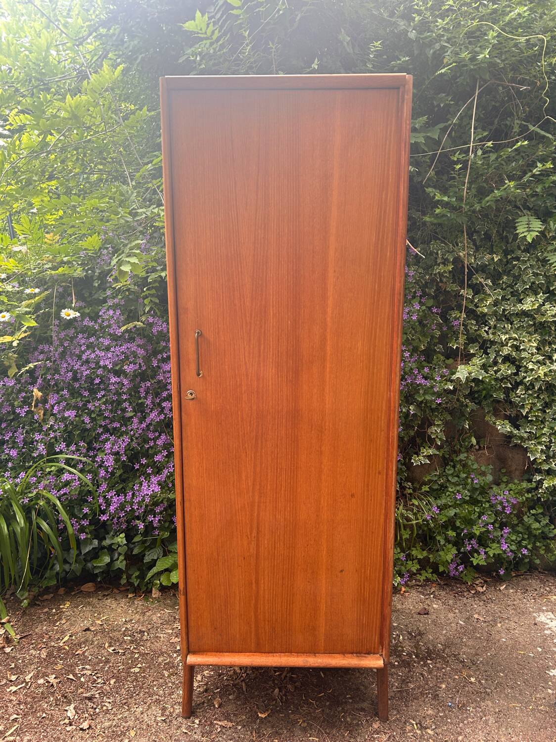 Oak wardrobe, boarding school style, 50s/60s