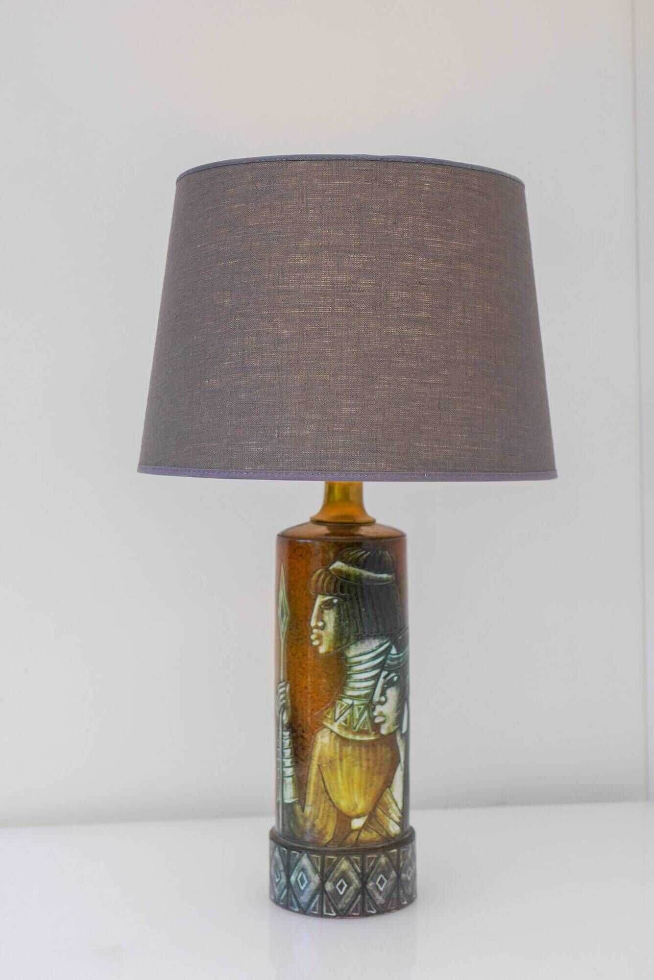 Sculptural table lamp in ceramic, designed by Bonnie Rehnqvist, Sweden, 1972