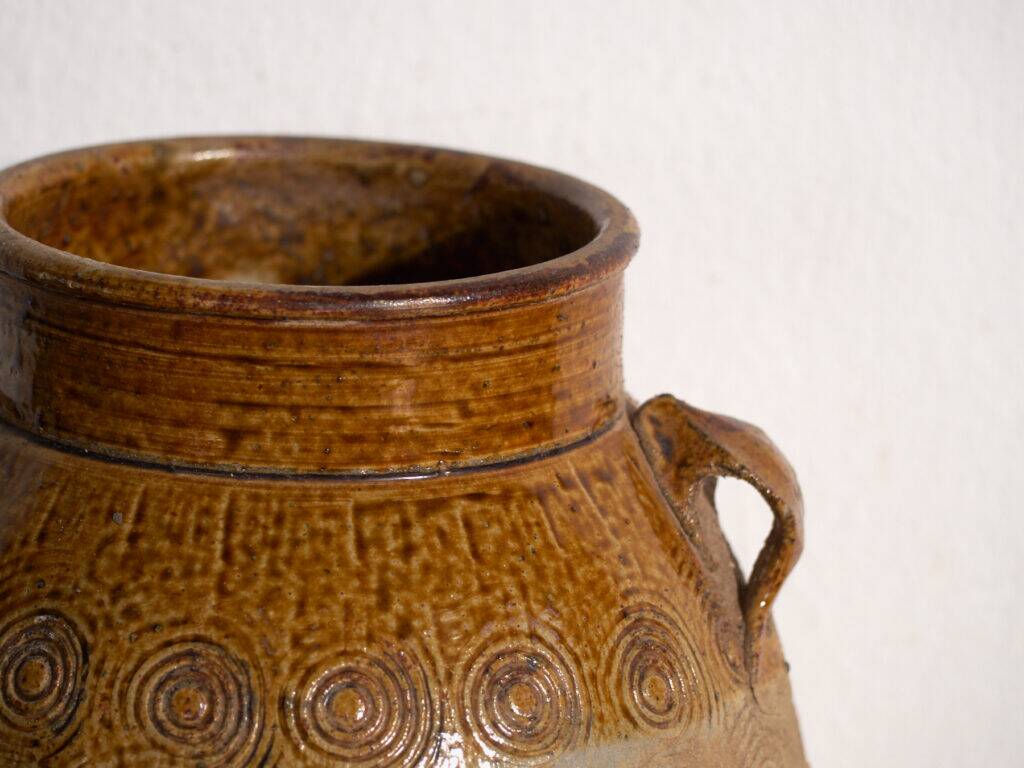 Vase ancien chinois en grès émaillé – Chine, vers 1900