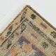 Tapis oriental turc vintage pêche et bleu