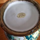 Baluster-shaped Canton enamel vase