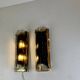 Murano & Brass Wall Lamps by J.T. Kalmar, Austria, 1960s