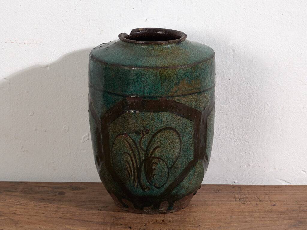 Ancient vase with calligraphic and floral motifs (circa 1820) #23