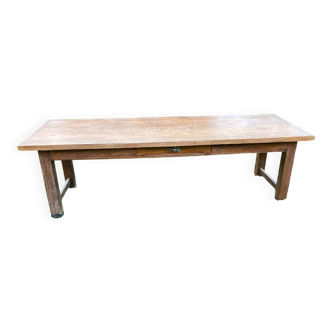 Grande Table rectangulaire ancienne en chêne
