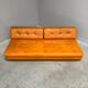 Cognac leather daybed / sofa, 1960s