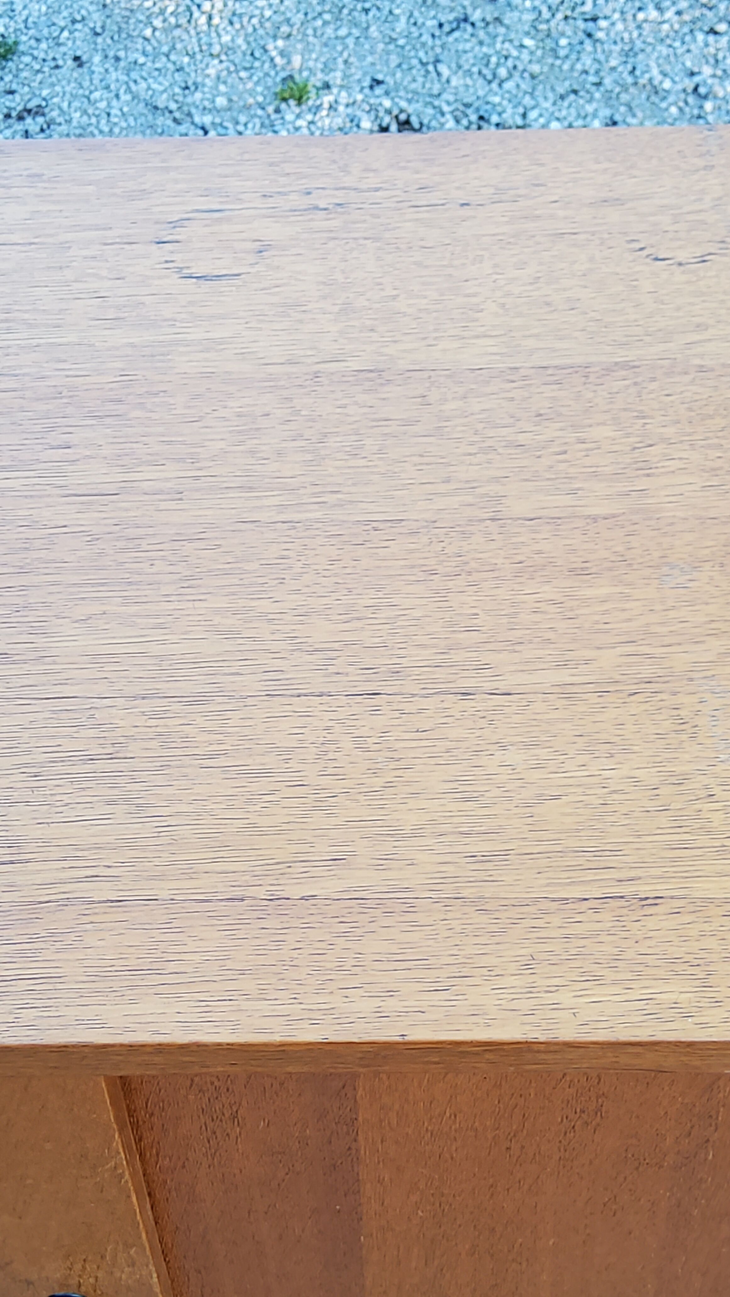 Vintage gold blond oak row 3 sliding doors