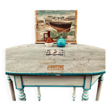 Reupholstered center table