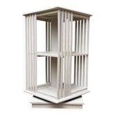 Painted wooden revolving bookshelf