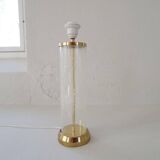 Mid-century glass and brass table lamp Bergbom B-019 Sweden 1960s
