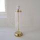 Mid-century glass and brass table lamp Bergbom B-019 Sweden 1960s