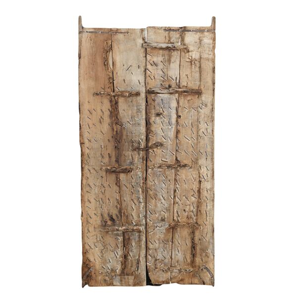 Nandra - Ancienne porte indienne en bois massif n°1