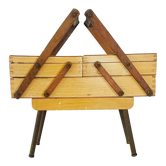 Travailleuse vintage en bois et métal