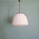 Bauhaus suspension in chrome metal and white opaline, 1930