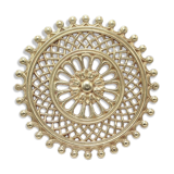 Vintage brass rosette underside