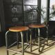 Paire de tabourets industriels