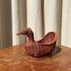 Panière / corbeille en osier en forme de canard (vintage)