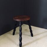 French Bobbin Tripod Stool, 1940s