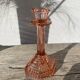 Art Deco pink glass candlestick