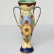 Amphora Vase Ceramic Gouda Holland - Rubens hand painted flower motif - Model 1035