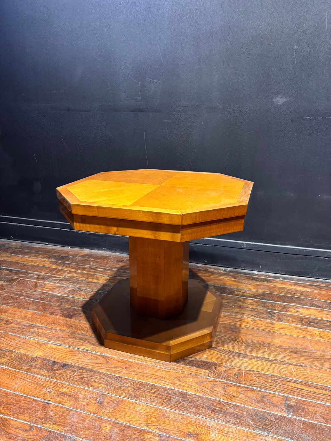 Designer side table – Hugues Chevalier – Solid wood and elegance