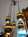 Suspension Space Age 5 openwork lights, 1970s, adjustable