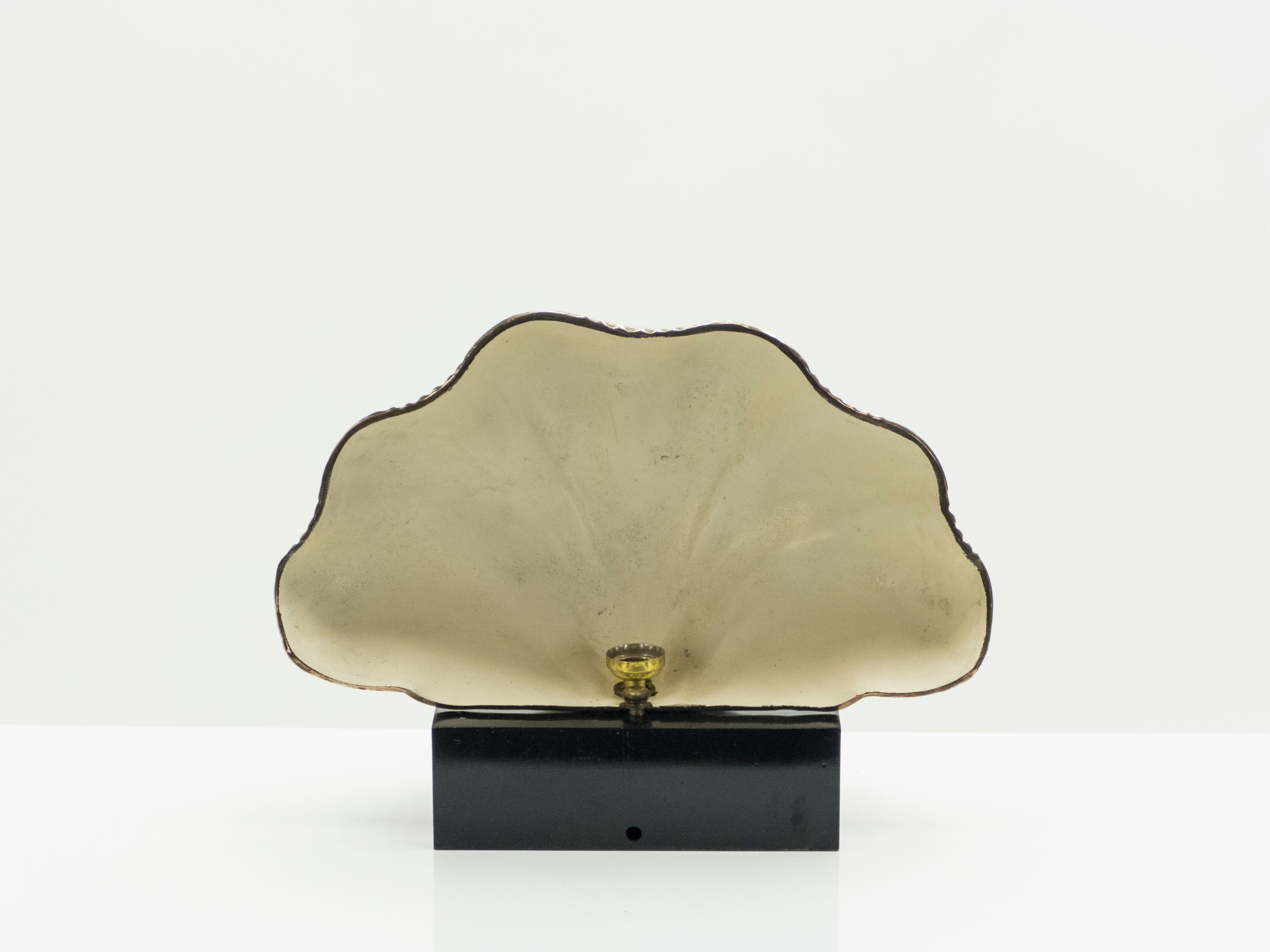 Pair of Italian lamps brass shell around 1960