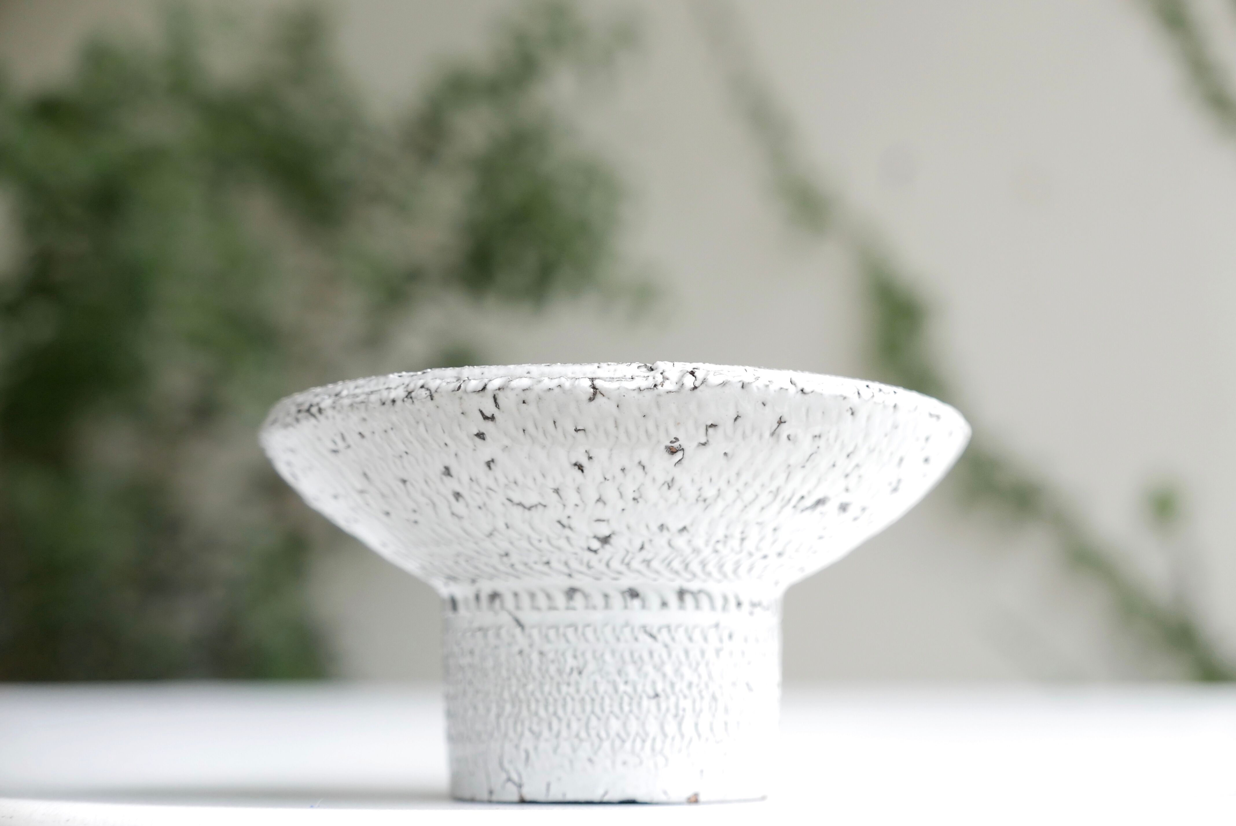 White and Black ceramic pot, years 60