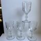 Set of 4 crystal wine glasses engraved 40-50 years