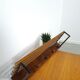 Wall coat rack with black steel and dark wood vintage
