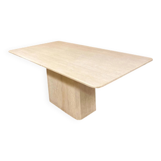 Vintage Italian travertine dining table